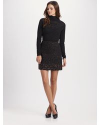 Elie Tahari | Black Alexis Wool Mini Skirt | Lyst