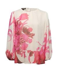 Giambattista Valli | Multicolor Silk Floral Blouse | Lyst