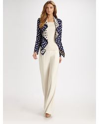 St. John | White Wide-legged Diana Pants | Lyst