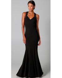Zac Posen | Black Stretch Cady Dress | Lyst