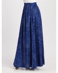 Rachel Zoe | Blue Venessa Silk Twill Maxi Skirt | Lyst