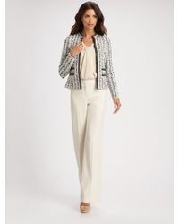 St. John | Blue Tweed Jacket | Lyst