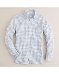 J.Crew | Blue Secret Wash Button-down Shirt in Traditional Tattersall for Men | Lyst