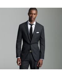 J.Crew | Gray Ludlow Two-button Suit Jacket with Double-vented Back in Pinstripe Italian Wool for Men | Lyst