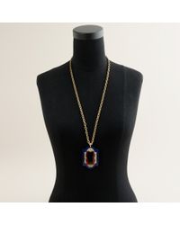 J.Crew | Blue Lulu Frost For J.crew Deco Stone and Crystal Pendant Necklace | Lyst