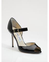 Jimmy Choo | Black Patent Leather Mary Jane Pumps | Lyst