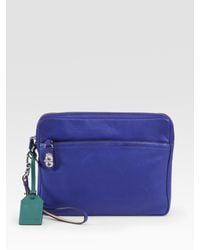 Reed Krakoff | Blue Voyage Leather Clutch/ipad Case | Lyst