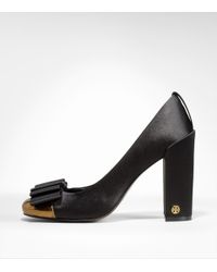 Tory Burch | Black Cicely Satin High Heel Pump | Lyst
