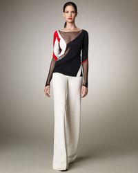 Donna Karan | White Wide-leg Pull-on Pants | Lyst