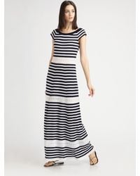Philosophy | Blue Cotton Boatneck Maxi Dress | Lyst
