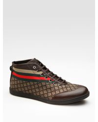 Gucci | Brown High-top Sneaker for Men | Lyst
