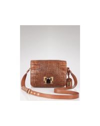 Badgley Mischka | Brown Charlene Croco - Leather Shoulder Bag | Lyst