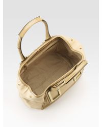 Chloé | Natural Ethel Patent Leather Colorblocked Tote Bag | Lyst