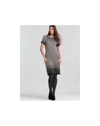 Tory Burch | Gray Kent Chevron Knit Dress | Lyst