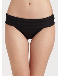 La Blanca | Black Fold-over Bikini Bottom | Lyst