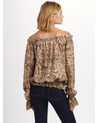 Rachel Zoe | Brown Frankie Peasant Blouse | Lyst