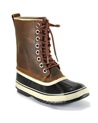 Sorel | Brown Premium - Tan Leather Waterproof Duck Boot | Lyst