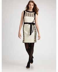 Tory Burch | Natural Denise Lace Sheath Dress | Lyst