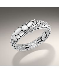 John Hardy | Metallic Overlap Hinged Bangle | Lyst