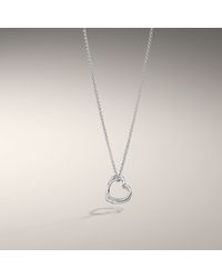 John Hardy | Metallic Small Interlocking Hearts Pendant On Chain Necklace | Lyst