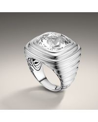 John Hardy | Metallic Square Ring | Lyst