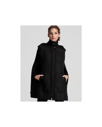 Cole Haan | Black Detailed Wool Cape | Lyst