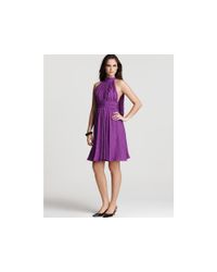 MILLY | Purple Lydia Halter Dress | Lyst