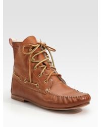 Rag & Bone | Brown Moccasin Ankle Boots | Lyst