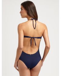 OndadeMar | Blue One-Piece Bandeau Swimsuit | Lyst