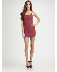 Alexander Wang | Purple Engineered Striped Tank Dress | Lyst
