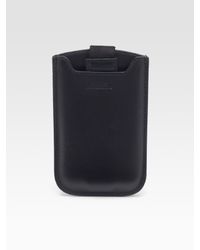 Bally | Black Leather Case For Iphone for Men | Lyst