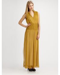 Elie Tahari | Metallic Samantha Dress | Lyst