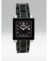 Fendi | Ceramic Square Watch/black | Lyst