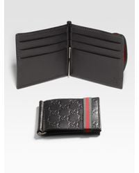 Gucci | Black Money Clip Wallet for Men | Lyst