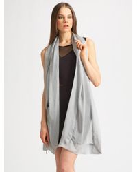 Ilana Wolf | Metallic Silk Chiffon Wrap | Lyst