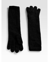 Portolano | Black Long Cashmere Gloves | Lyst