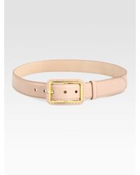 Prada | Natural Saffiano Leather Belt | Lyst