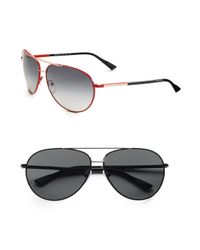Prada | Pink Metal Aviator Sunglasses for Men | Lyst