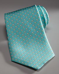 Ferragamo | Blue Turtle Silk Tie for Men | Lyst