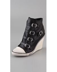 Ash | Black Thelma Wedge Sneakers | Lyst