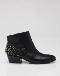 Sam Edelman | Black Pax Studded Buckle Boot | Lyst