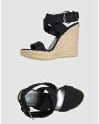 Stuart Weitzman | Alex - Black Wedge Espadrille | Lyst