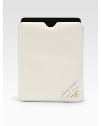 Prada | Gray Saffiano Bow Case For Ipad for Men | Lyst