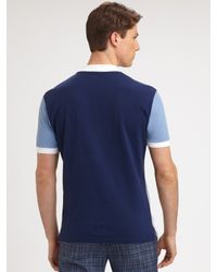 Viktor & Rolf | Blue Colorblock Cotton Polo for Men | Lyst