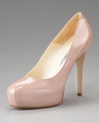 Brian Atwood | Natural Maniac Patent Leather Platform Pumps | Lyst