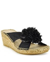 Andre Assous | Rumba - Black Silk Espadrille Wedge Sandal | Lyst