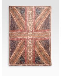 Alexander McQueen | Multicolor Silk Patchwork Logo Scarf | Lyst
