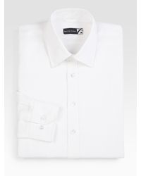 Saks Fifth Avenue | White Linen Dress Shirt for Men | Lyst