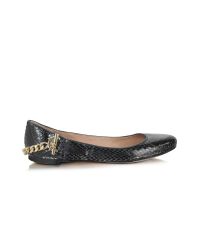 Rachel Zoe | Laura - Black Leather Ballerina Shoes | Lyst