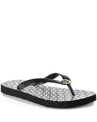 Tory Burch | Black Rubber Thong Sandal | Lyst